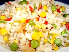 Ризотто с курицей и овощами